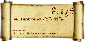 Hellenbrand Ádám névjegykártya