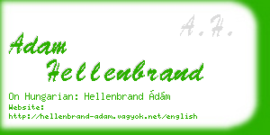 adam hellenbrand business card