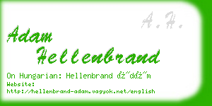 adam hellenbrand business card
